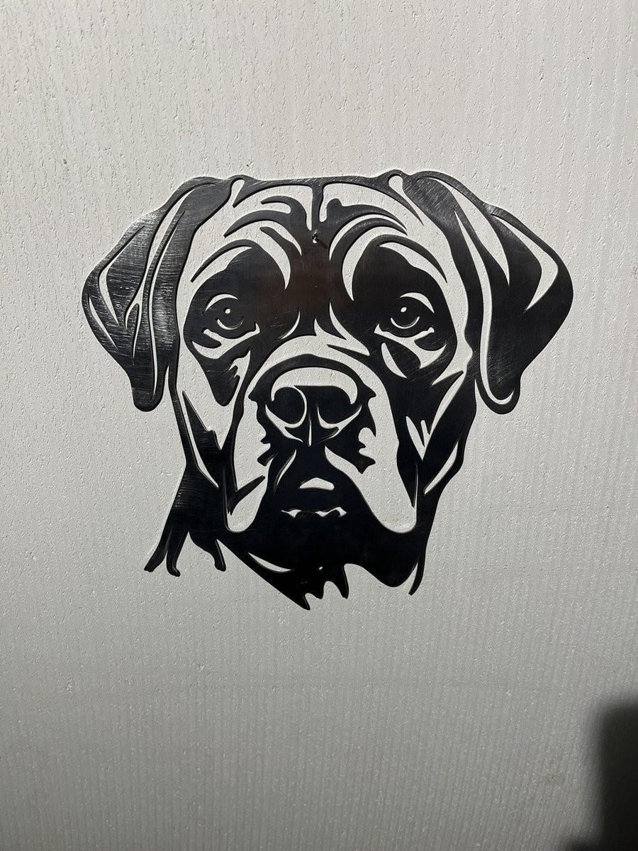 Metalen Cane Corso Tuindecoratie van Cortenstaal voor Wandmontage