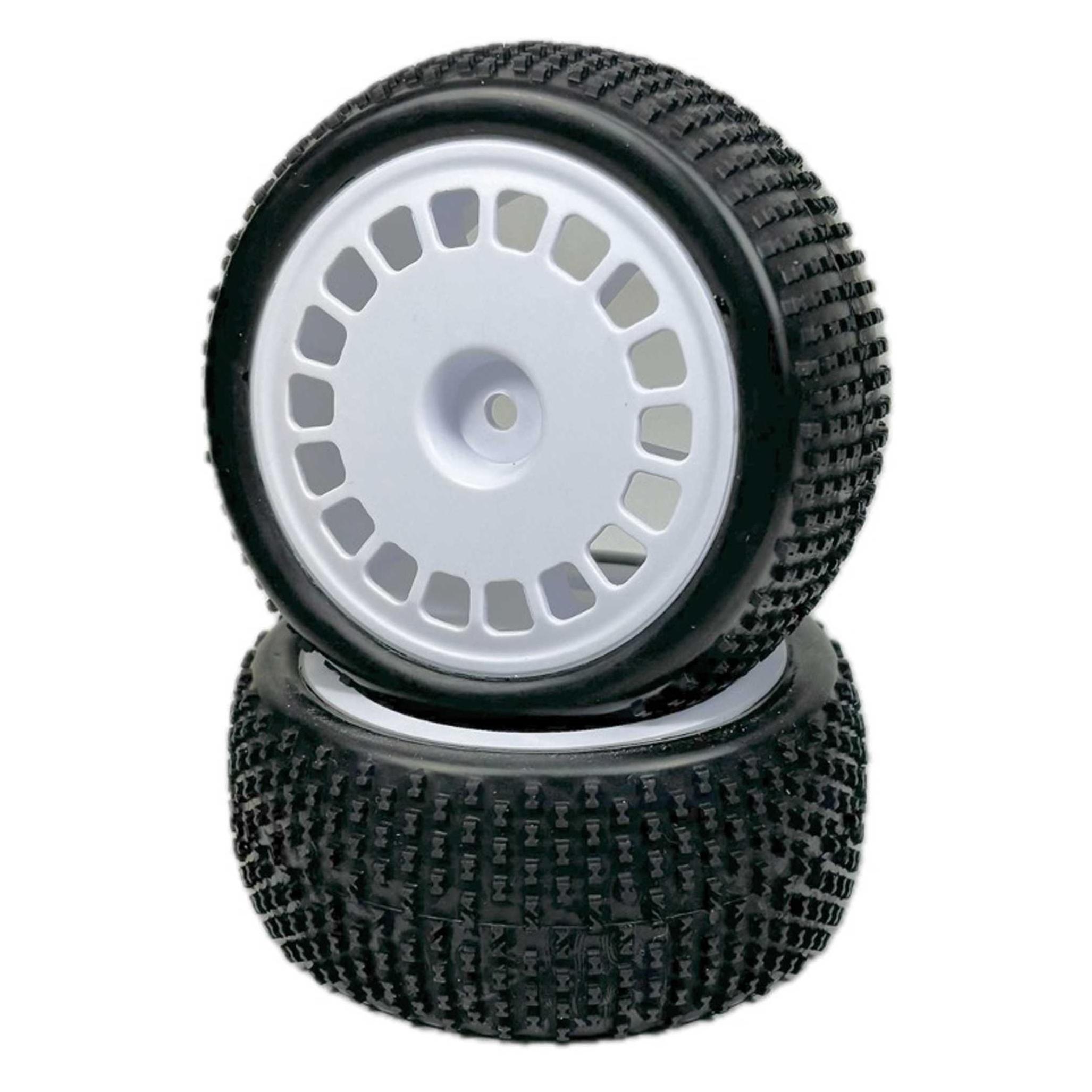 Absima 1:10 Buggy Räderset "Mini Block" hinten weiss (2) (2500053)