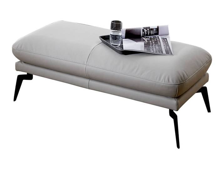 Moderano Hockerbank AMBROSIA, grau, Leder