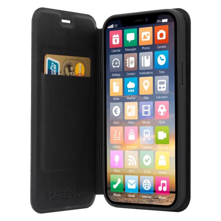 Screenor Clever mobile phone case (6.4") Flip case Black (Samsung Galaxy A54) (30228)