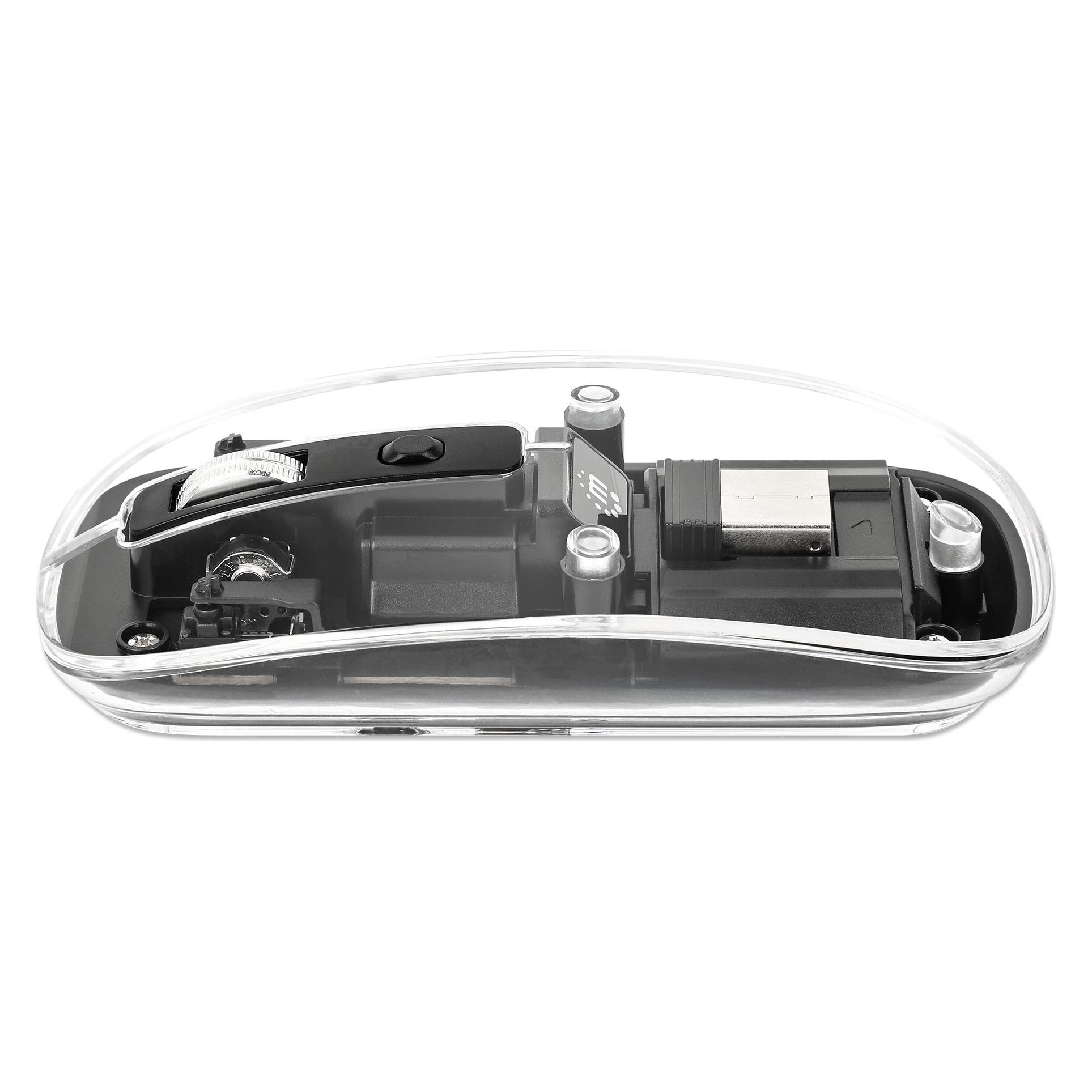 Manhattan MH Transparent 4D mouse, Black (Kabellos) (190268)