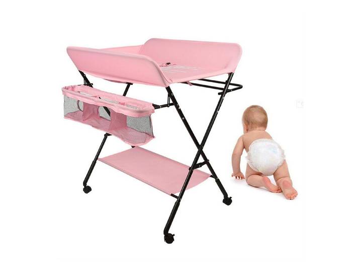LuxusKollektion Wickelkommode Wickelkombi Rosa-Tief