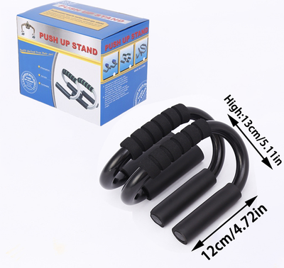 Smart Shopping Spot Push Up Stand Bars For Home Fitness Anti Skid Foam Handles & Steel Frame For Pectoral Muscle Training black