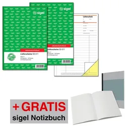 SIGEL Lieferschein mit Empfangsschein Formularbücher, 2 St.
