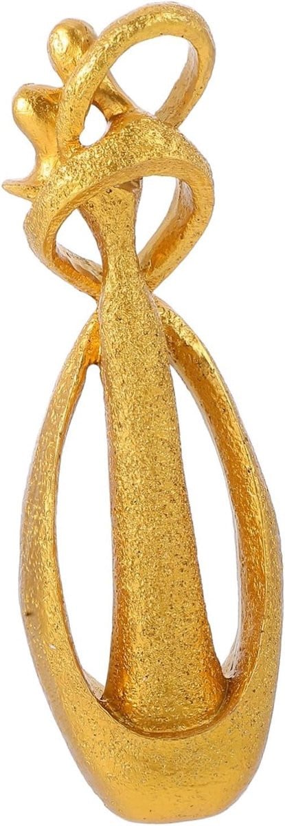 Abstract Beeld Koppel Sculptuur Romantisch Design Goud - Hoogte: 21 cm