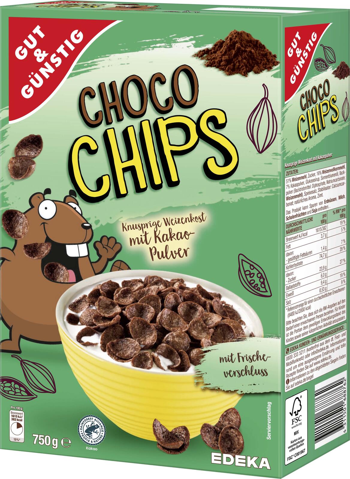 GUT&GÜNSTIG Choco Chips 750,0 g 4331766006