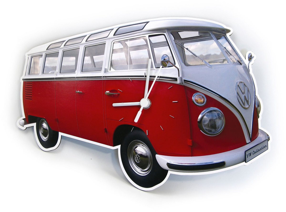 BRISA VW Collection Wandklok in VW T1 Bulli Bus design