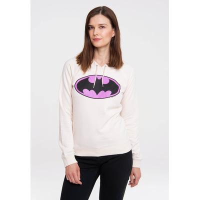 Kapuzensweatshirt LOGOSHIRT "DC Comics - Batman", Herren, Gr. XS, beige, 70% Baumwolle, 30% Polyester, bedruckt, normal, Rundhals, Sweatshirts, mit lizenziertem Print