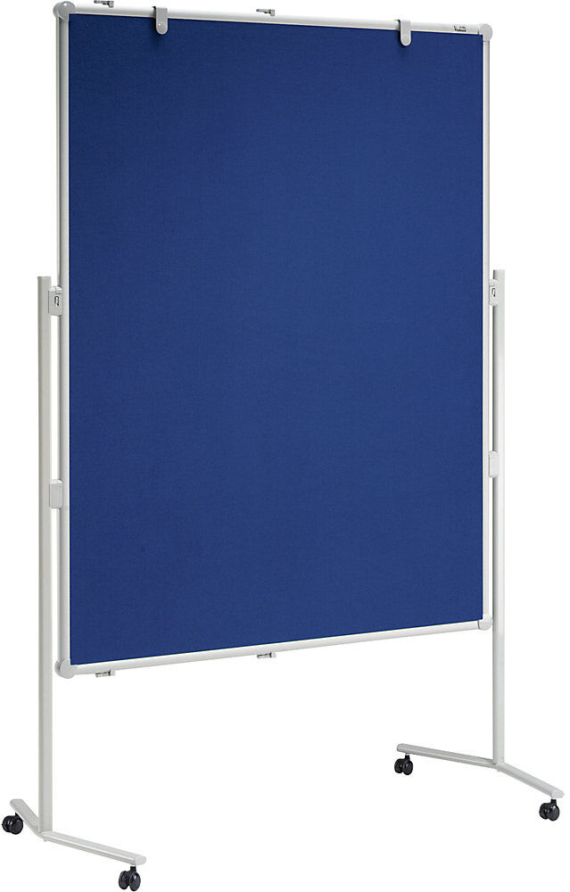 Moderationstafel MAULpro, Textil blau / Whiteboard, BxH 1200 x 1500 mm MAUL