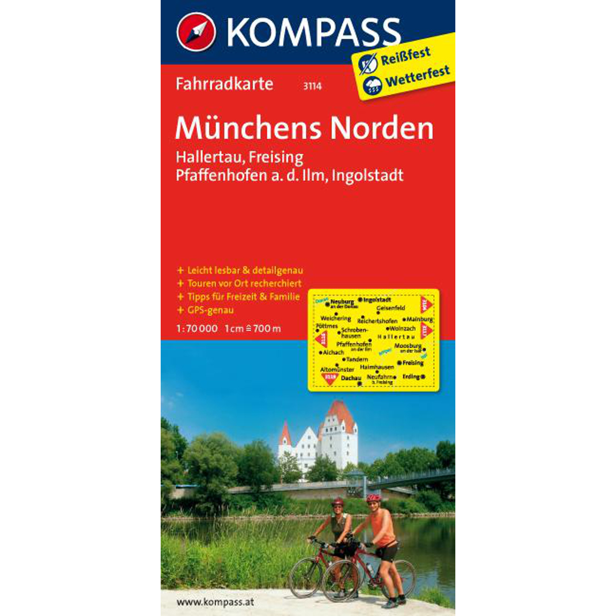 Kompass Verlag Münchens Norden 3114 Fahrradkarte (Größe One Size)