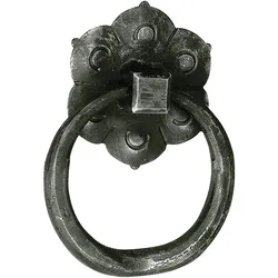 Schösswender, Klingel + Türsprechanlage, Türklopfer DIRK 136 x 102 mm, Schmiedeeisen verzinkt geschwärzt
