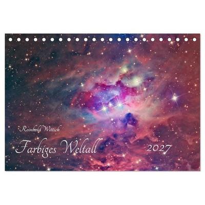 Farbiges Weltall (Tischkalender 2027 DIN A5 quer), CALVENDO Monatskalender