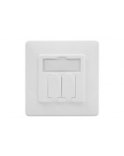 DIGITUS Professional Befestigungsplatte Pure White 2 Ports (DN-93831)