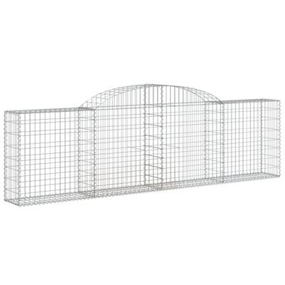 vidaXL Gabionen mit Hochbogen 20 Stk. 300x30x80/100cm Verzinktes Eisen