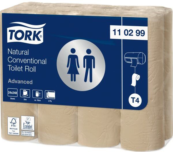Tork T4 Advanced Toiletpapir, 2-Lag, Natur, 24 Rl