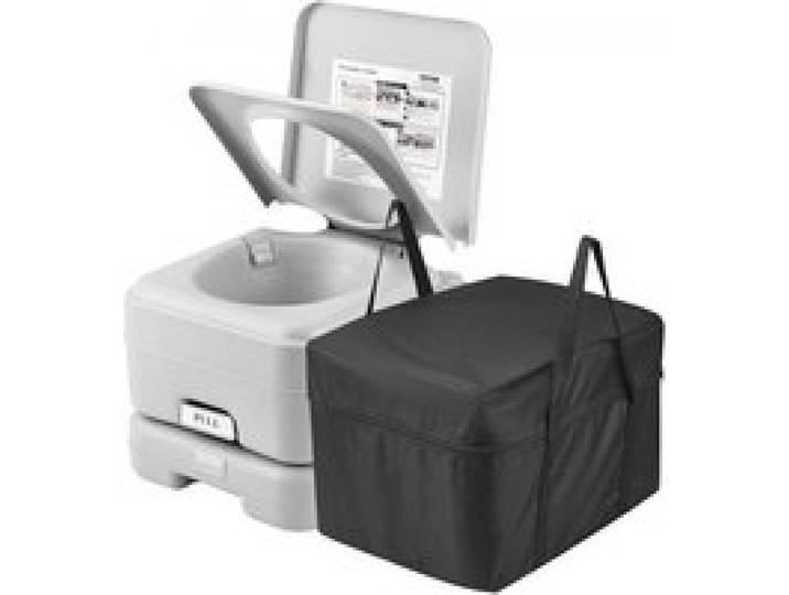VEVOR Toilette Portable avec Chasse d’Eau, Toilette de Camping avec Réservoir à Matières 12 L et Réservoir d’Eau 12 L, WC de Voyage à Bouton-Poussoir, Étanche et Sans Odeur, pour Camping-car Caravane
