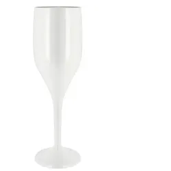 72 Mehrweg Sektgläser weiss SAN 150ml Spritzguss Wiederverwendbar Kunststoff Sektflöte unzerbrechlich