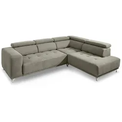 SOMETA Ecksofa Cancun Stoff Grau Stein