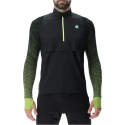 UYN Running Exceleration Windproof Zip-Up Laufshirt Herren black/lime L