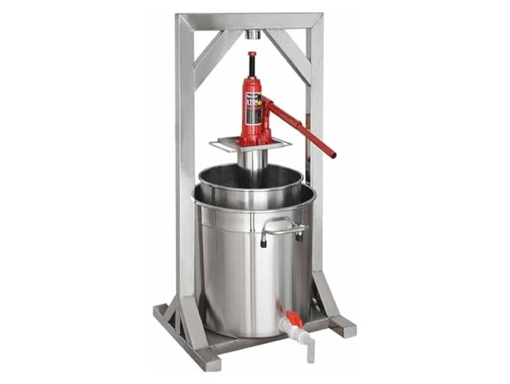 DXYOYONGOZ Weinpresse, honigpresse, Obstpresse, 12/22/36l Obstweinpresse, Manuelle Haushaltspresse, Edelstahl-Apfelweinpresse mit Hydraulik(36L)