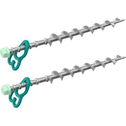 Berger A31 TerraGlow Schraubheringe 31 cm aus Aluminium für gemischte Böden, 2er-Pack