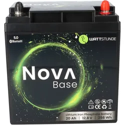 WATTSTUNDE NOVA Base Batterie 12,8V 20Ah 256Wh LiFePO4 mit 0% MwSt nach §12 Abs. 3 UstG