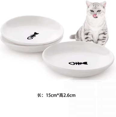 Inspire Curations Anti Tip Porcelain Cat Food Bowl For Cats & Small Dogs without Silicone A