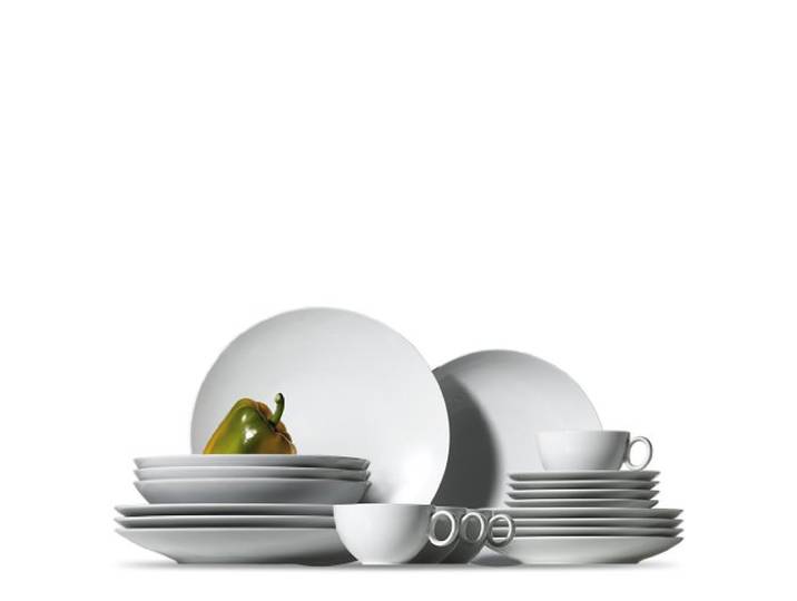 Thomas 18844 Loft Set No 2, Geschirr, Porzellan, Weiss, Spuelmaschinenfest, 16-tlg.