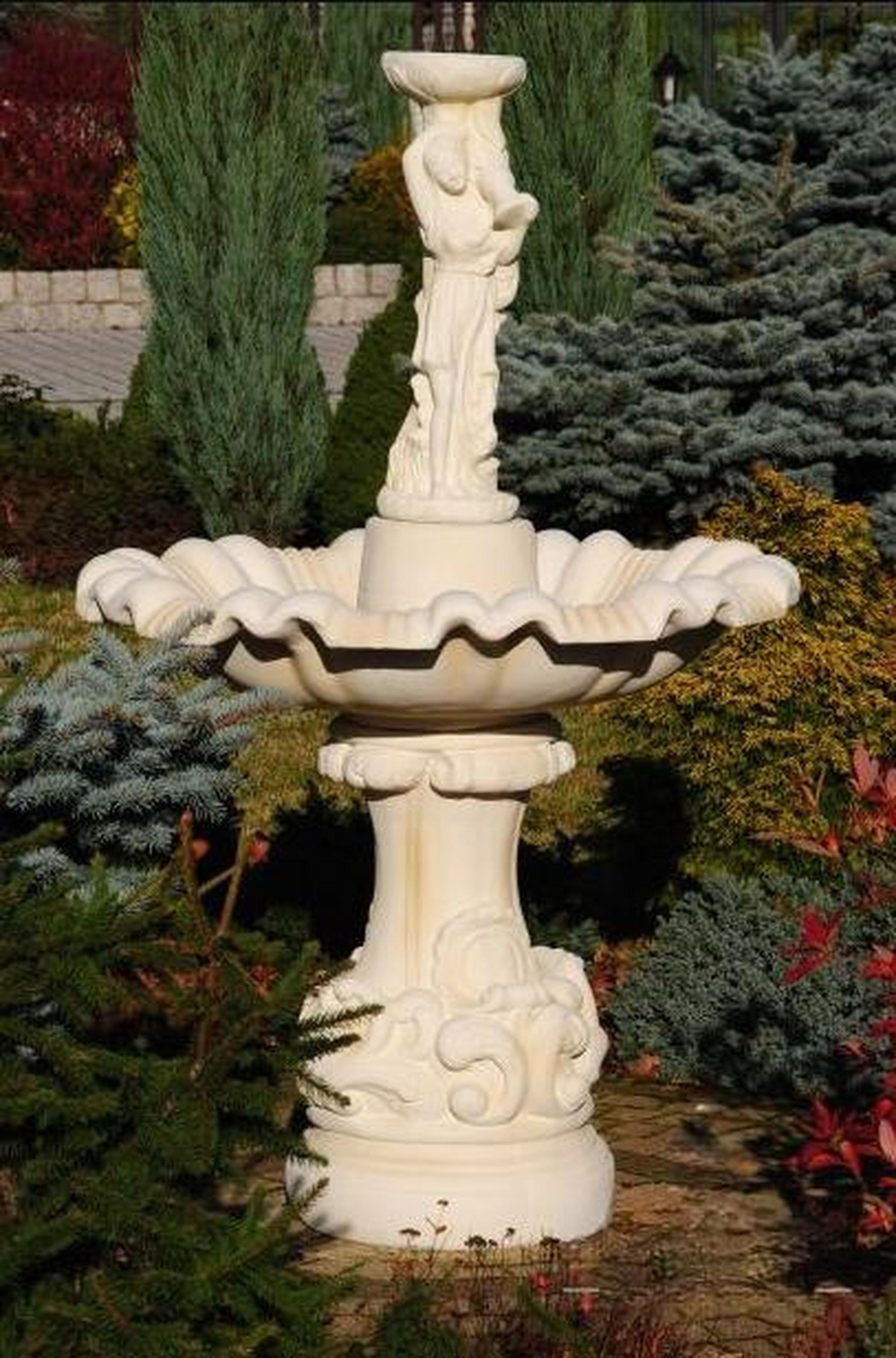Zierbrunnen Springbrunnen Skulptur Brunnen Dekoration Garten Fontaine Neu 157cm