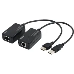 LOGILINK UA0021D - USB 1.1 Kabel, A Stecker auf A Buchse, CAT5/6, 60 m