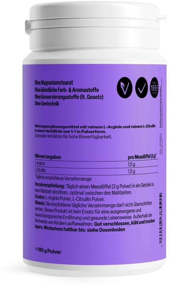 ZeinPharma L-Arginin + L-Citrullin x2 2x180 g Pulver