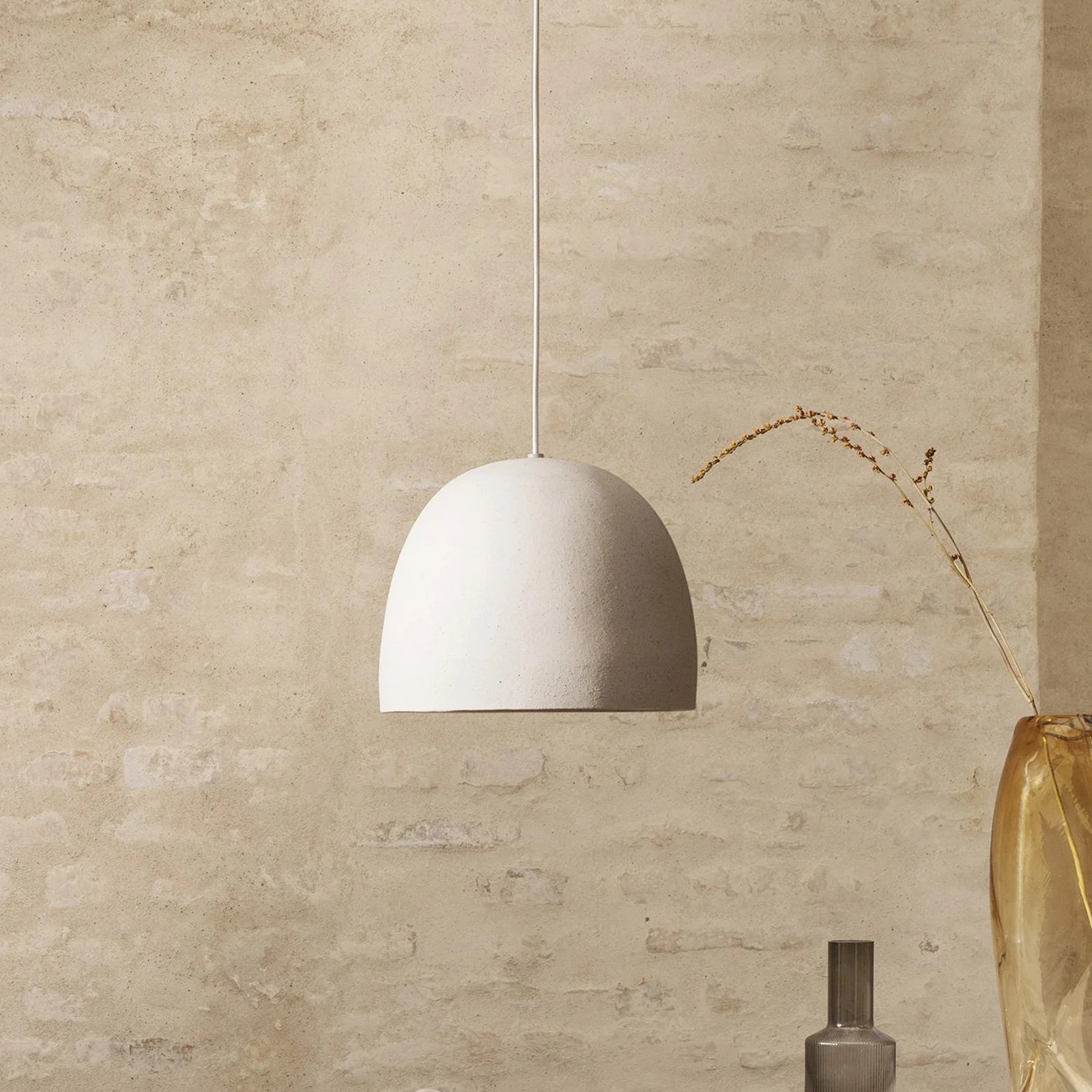Ferm Living Speckle Hanglamp Large - Wit - Keramiek