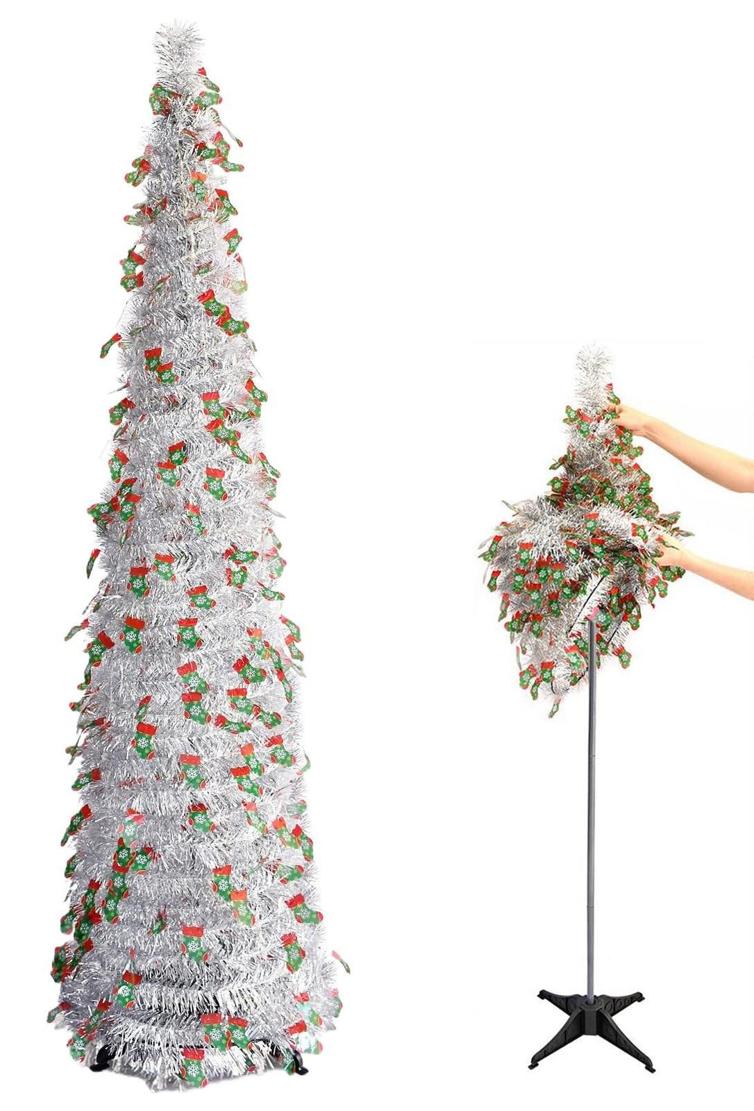 Merkloze Vouwbare Kerstboom voor Binnen en Buiten, 1,5M