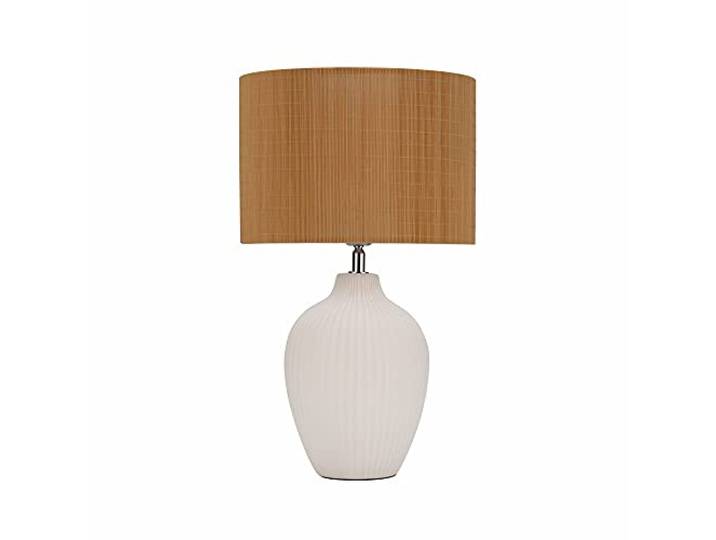 Pauleen Paulmann 48231 Timber Glow Tischleuchte max. 20 Watt Beige, Weiß Bambus, Keramik E27