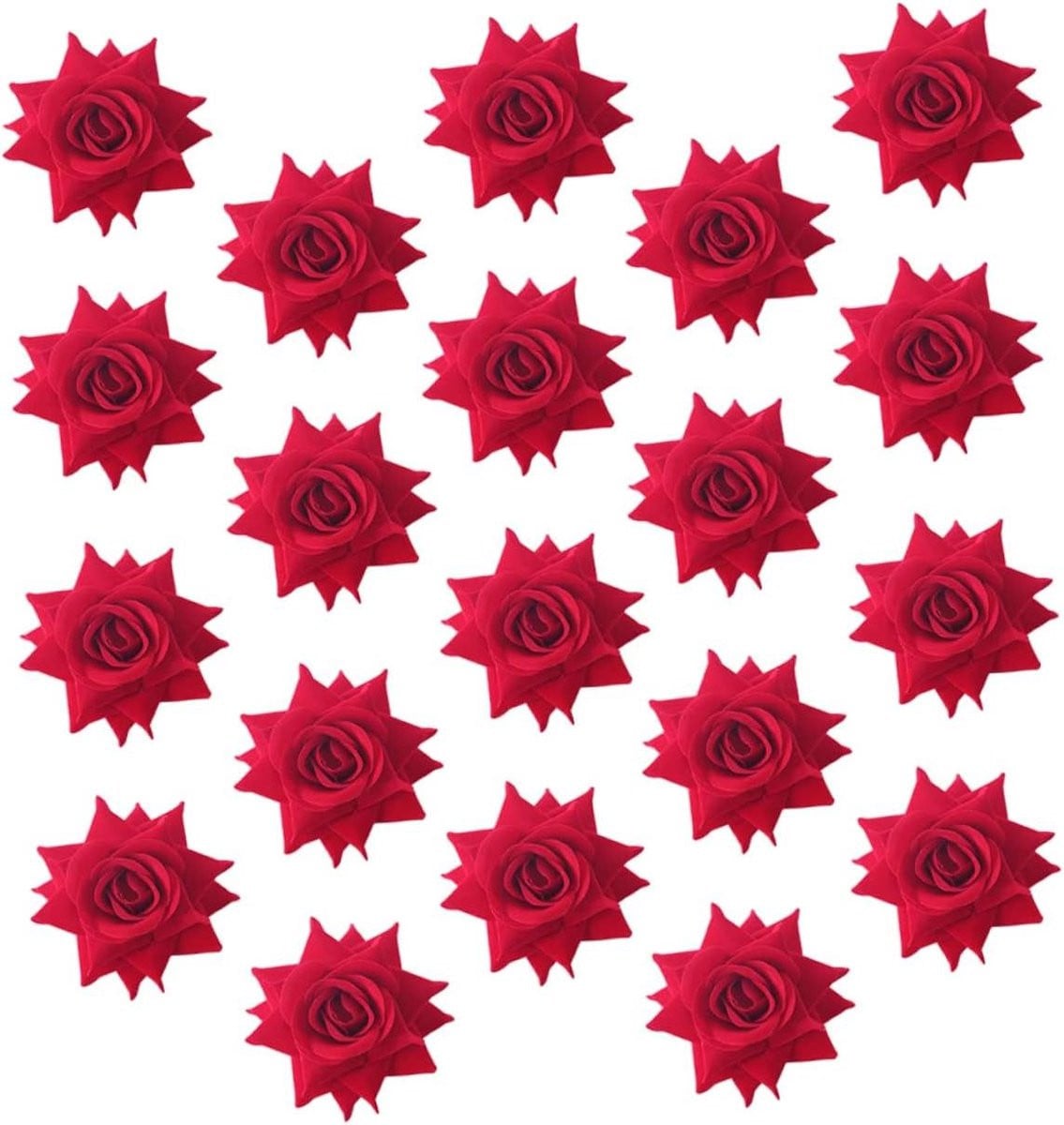 Set van 20 realistische kunstmatige rozen voor bruiloftdecoratie