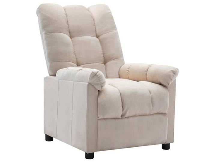 Home Market-7432 Fauteuil TV Fauteuil de relax inclinable - Fauteuil Relaxation Crème Tissu