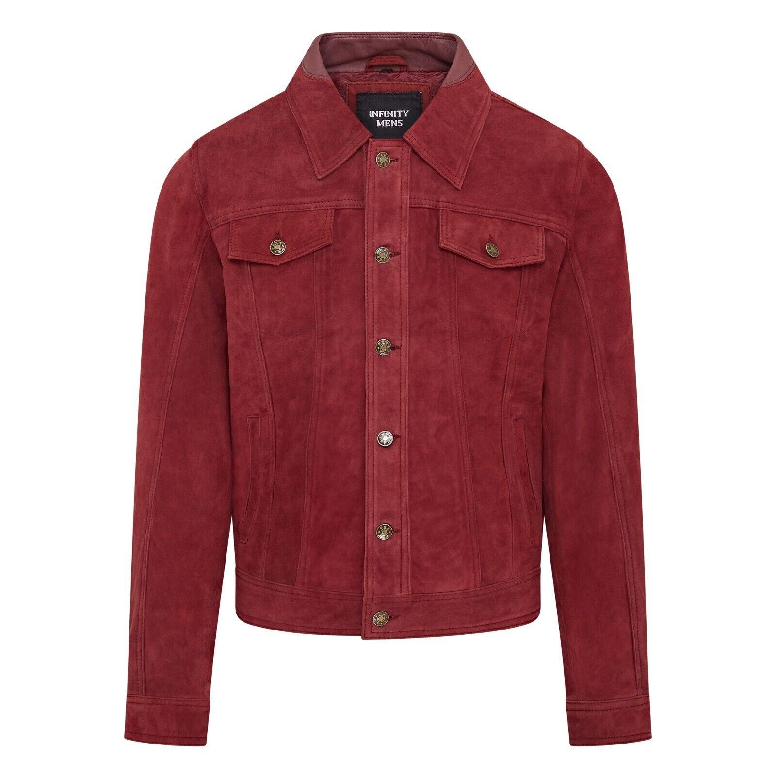 Herren Trucker Jeansjacke aus Ziegenwildleder im Westernstil - Yangon