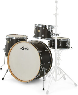 Ludwig "Continental 4pc 24" Set B" Black Satin