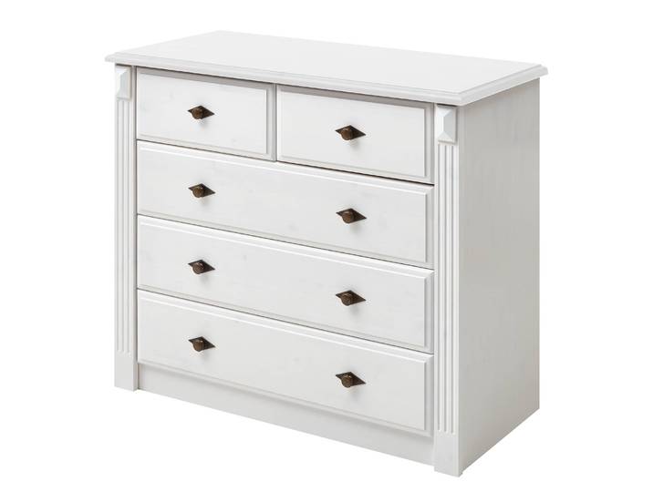 Kommode Eva 101 x 87 x 48cm Weiß/Weiß