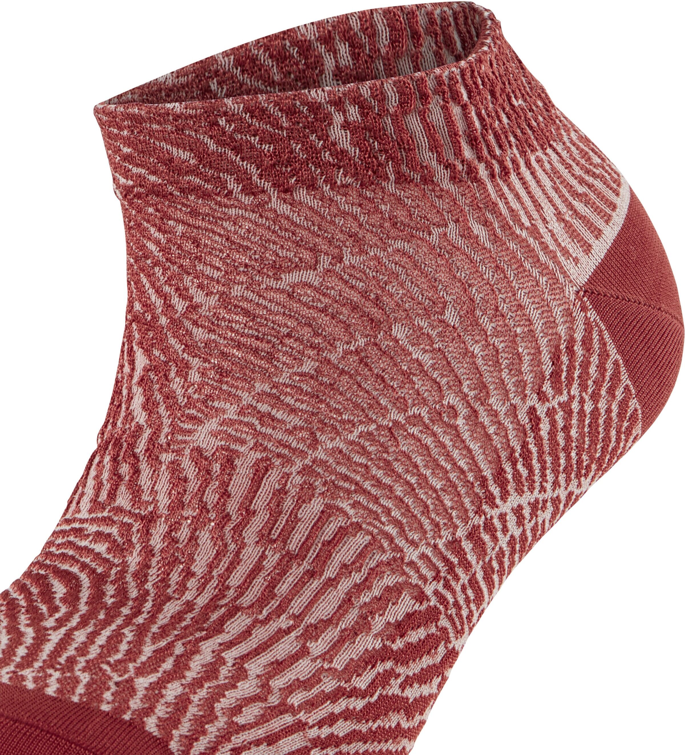 Sneakersocken FALKE "Shell Intrigue", Damen, Gr. 39-42, braun (tabasco (5266)), Obermaterial: 72% Viskose CV. 26% Polyamid PA. 2% Elasthan EL., glatt, Socken Sneakersocken
