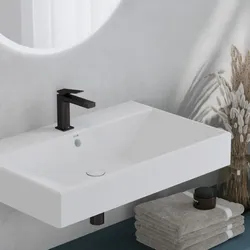 Kludi Decus Waschtischarmatur 85 542663975 mit Ablaufgarnitur mattschwarz