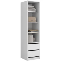 Vicco, Kleiderschrank, Kleiderschrank Elmo, Weiss, 50 x 200 cm (50 x 50 x 200 cm)