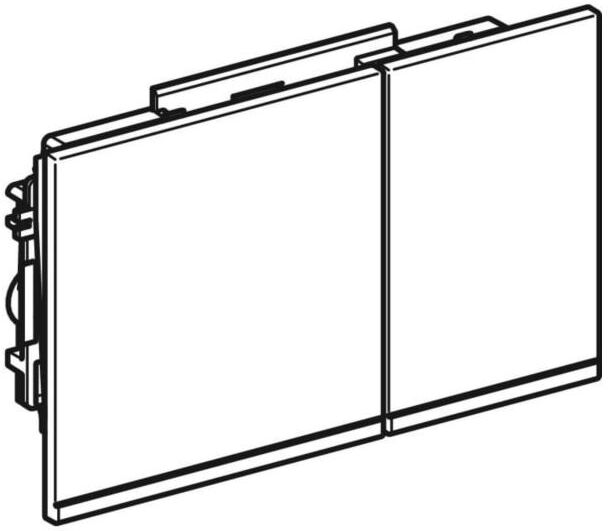Geberit BetPl. Omega60, für 2-Mengen-Sp. 243118GH1 Chrom gebürstet ET