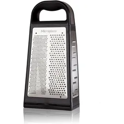 Microplane Elite, Küchenreibe, Schwarz, Silber