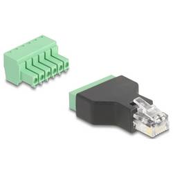 Delock RJ12 Netzwerk Adapter Kabel [1x RJ12-Stecker - 1x Schraubklemmen] 0 mm Schwarz-Grün 66590