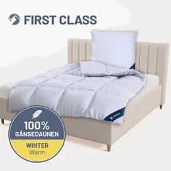 Gänsedaunendecke »FIRST CLASS« – 100% Gänsedaunen, Größe: 155x220