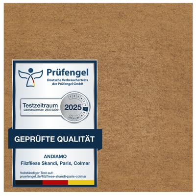 Teppichfliese ANDIAMO "Skandi, selbstklebend, Gesamthöhe ca. 4 mm", beige, B:40cm L:40cm, Polypropylen, Teppiche, 40x40 cm, 25 Stück (4 qm), 50 Stück (8 qm) oder 100 Stück (16 qm)