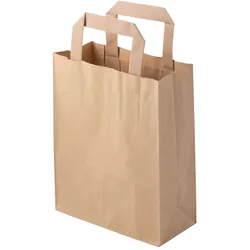 greenbox - Tragetaschen aus Recyclingpapier S, 18 x 8 x 22 cm, braun                                   , 250 St.