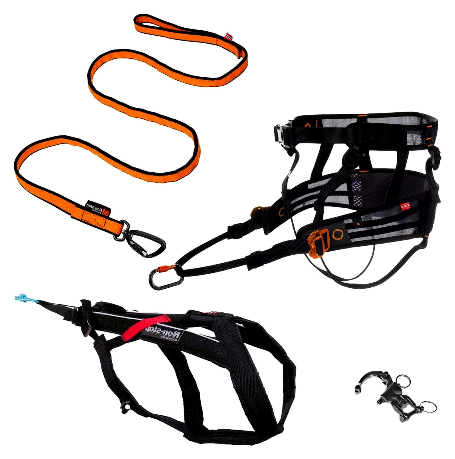 Canicross Komplettset | PanikSnap, Bungee-Leine 2m, CaniX-Gürtel Größe:S, Zuggeschirr Größe:6