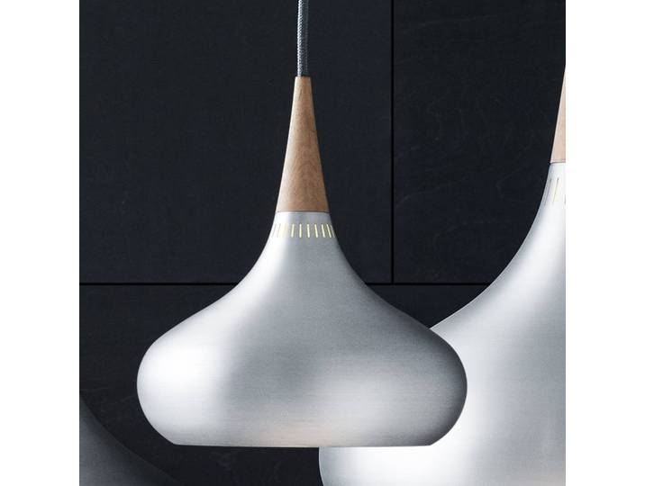 Design hanglamp Orient P1, dimbaar, alu / grijs / zink, Woon-/ Eetkamer, Aluminium, Design, hanglamp